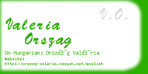 valeria orszag business card